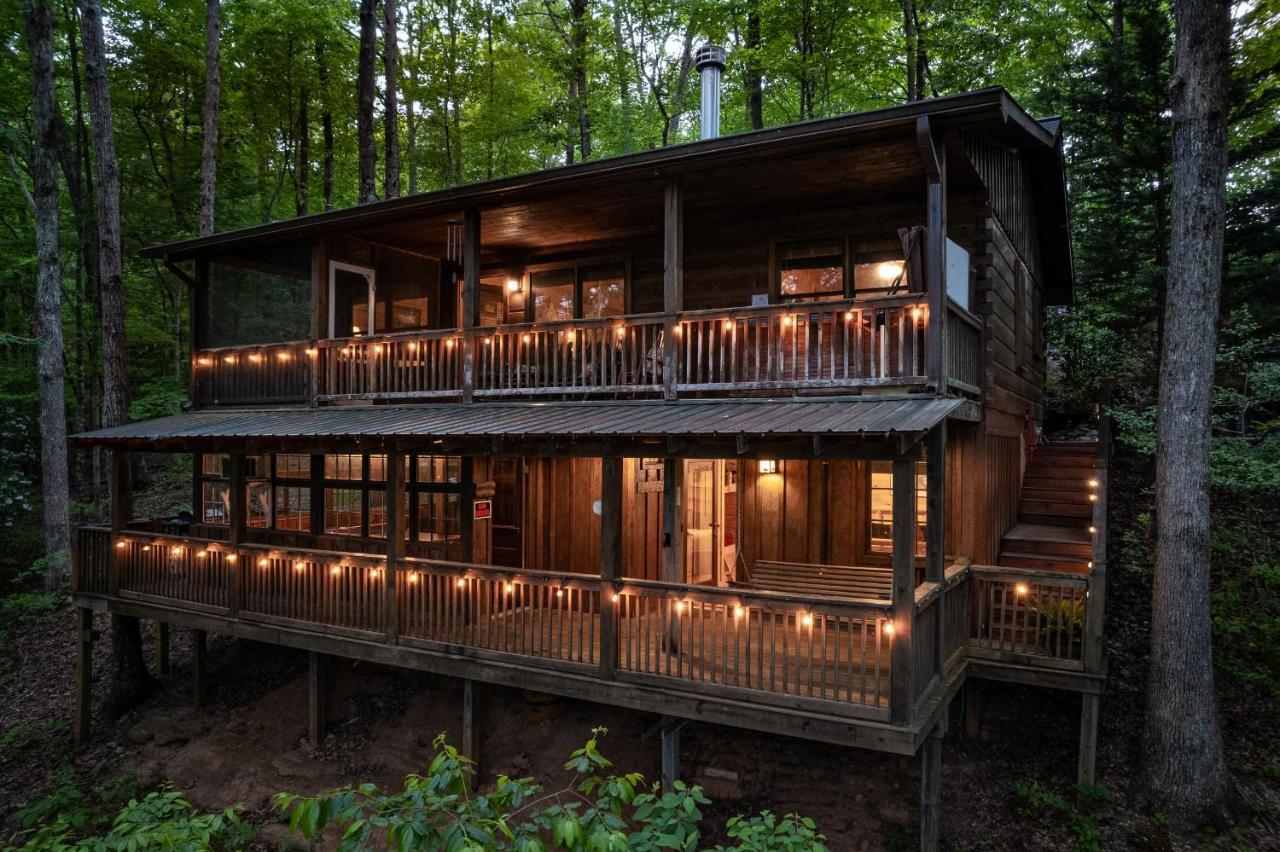 Secluded Sunrise Ridge-10 Min From Blue Ridge, King Beds, Hot Tub, 2 Porches, Fireplace Wood Burning, Mountain View, Cozy Exterior photo